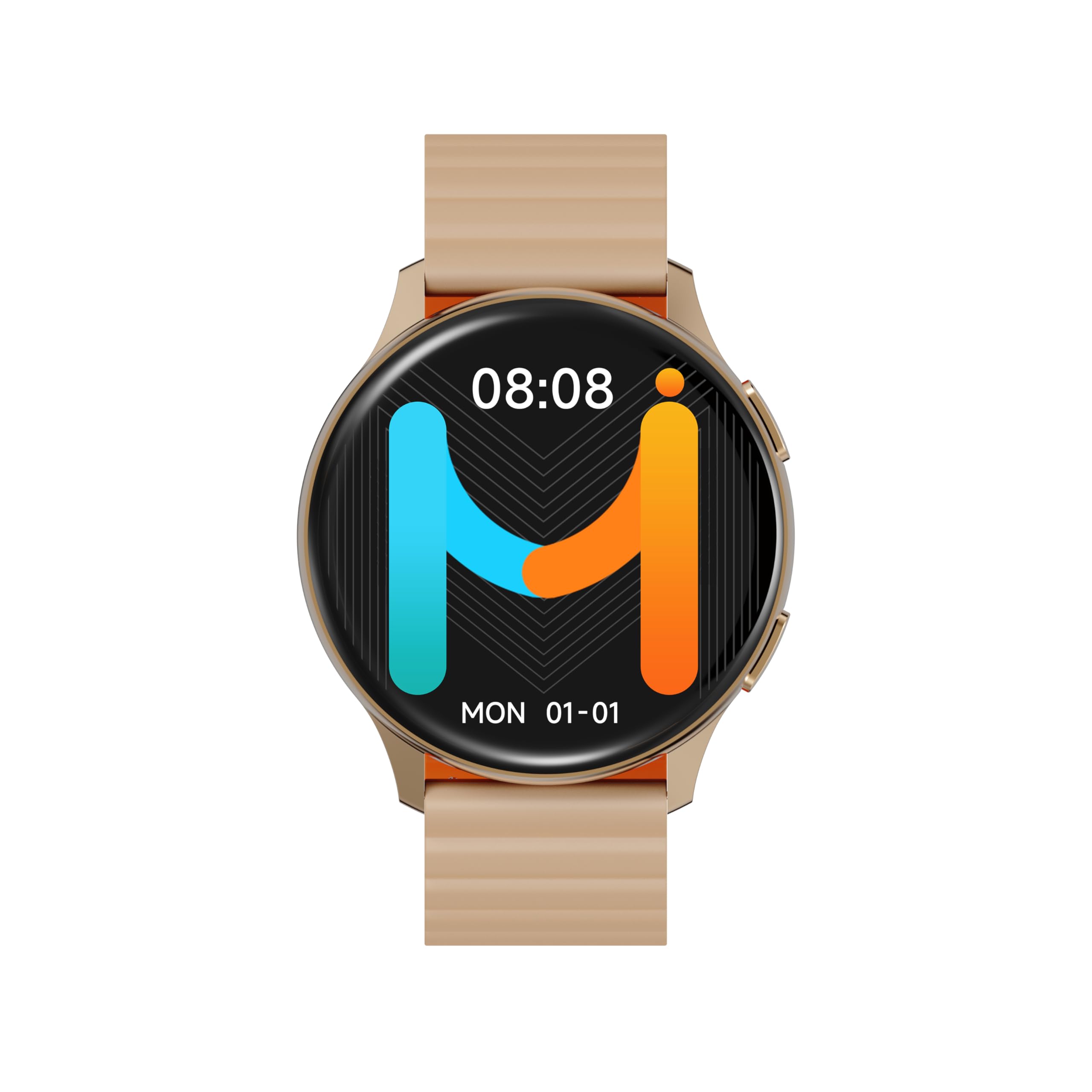 IMIKI HOLO PRO KW66 męski i damski smartwatch, wyświetlacz AMOLED1.43, łączność Bluetooth, pasek magnetyczny, pomiar tlenu we krwi i tętno, Android i iOS - złoty