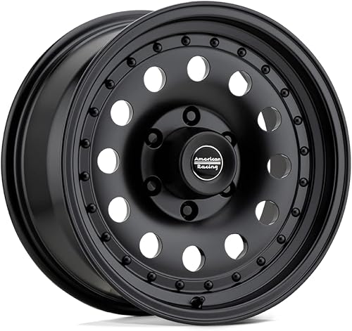 Miniatura 8 de AMERICAN RACING AR62 Rueda Personalizada - 15" x 7", 50 Offset, 5x120.65 Patrón de Perno, 2.768in Hub - OUTLAW II 1PC Negro Satinado