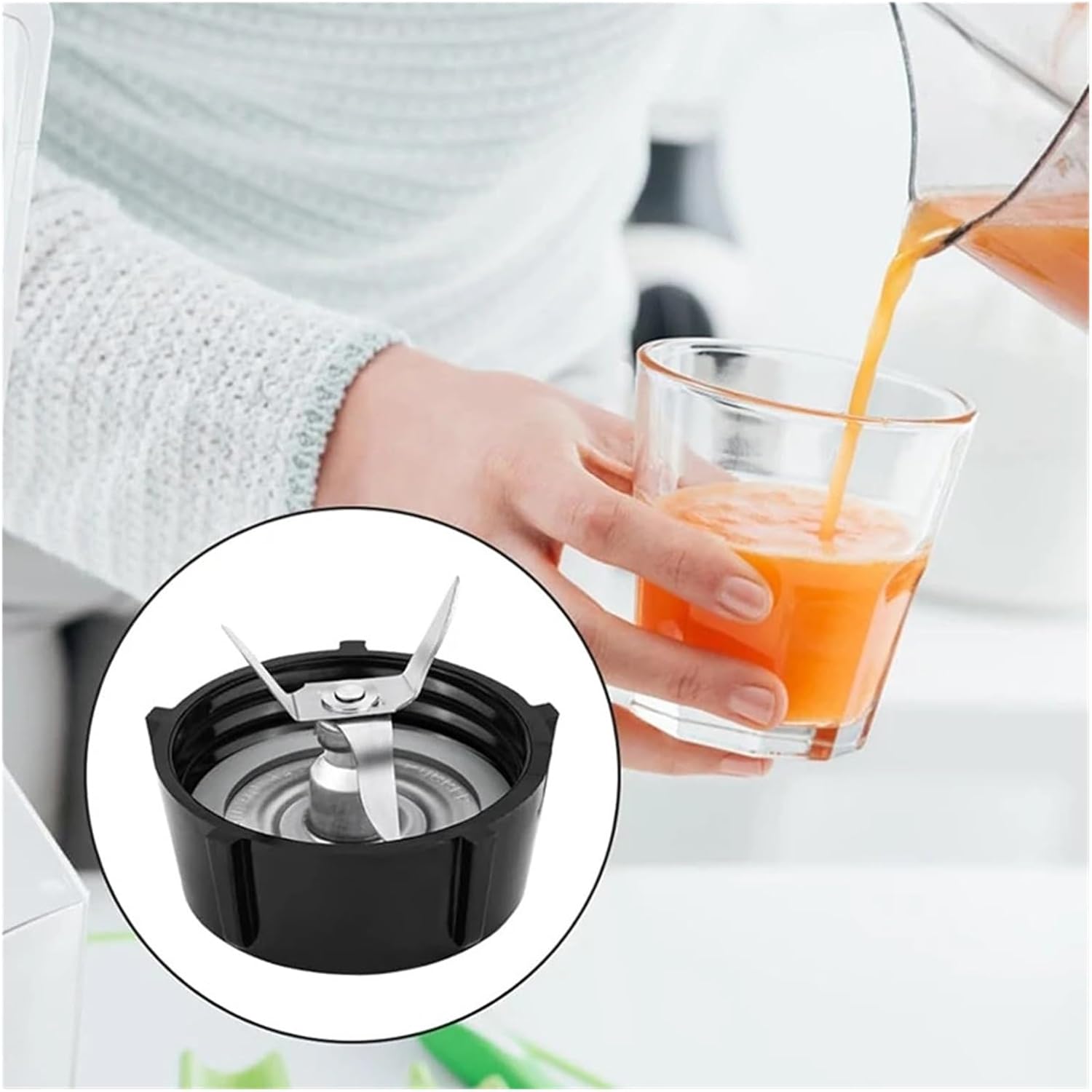 7Pcs Blender Replacement Parts， Compatible With Oster, Blender Ice Blade With Jar Base Cap ， Compatible With Oster Osterizer Blenders Accessories