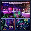 Whaline 6 Colors Neon Gaffer Cloth Tape, Fluorescent UV Blacklight Tape for UV Party (0.6 inch x 16.5 feet) #5