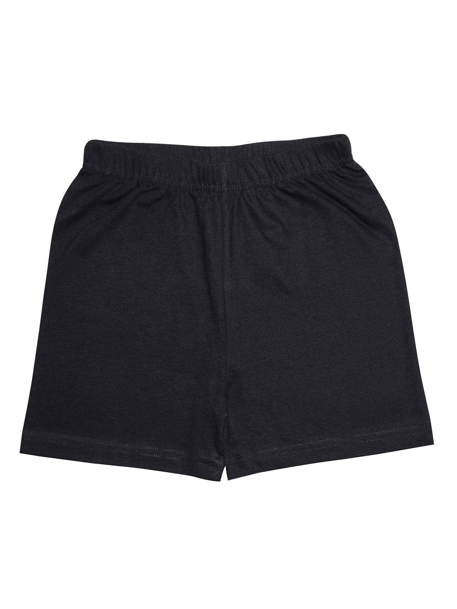 KiddoPanti Girls Cycling Shorts Pack of 3 | Soft & Stretchy Cotton Spandex | Comfortable Fit with Elastic Waistband | Solid Colors Half Tights for Girls Inners, Black - 6-8Y 2