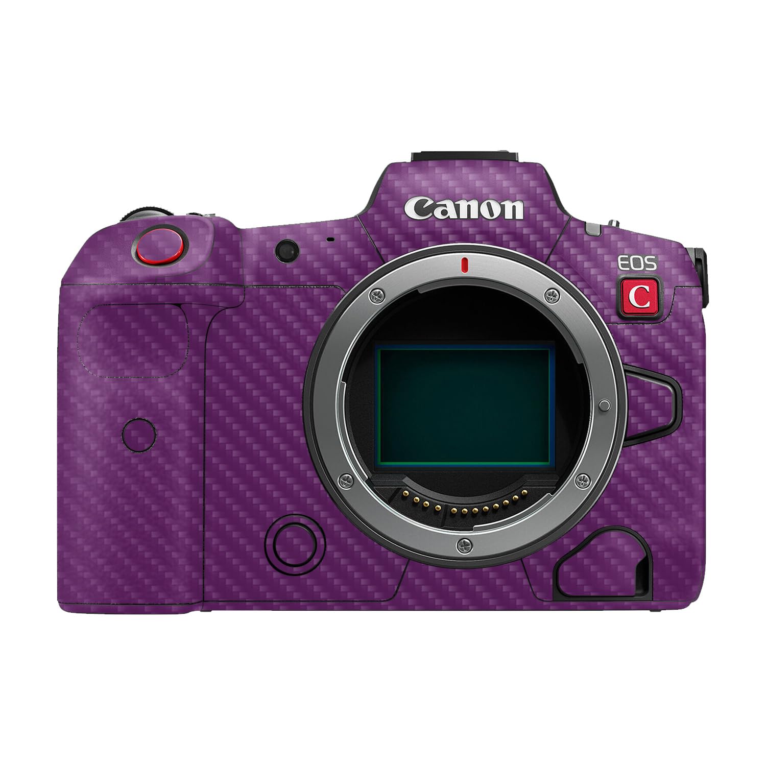 Carbon Fiber Camera Skin Compatible with Canon EOS R5C (2022) - Solid Purple - Premium 3M Vinyl Protective Wrap Decal Cover - Easy to Apply | Crafted in the USA by MightySkins