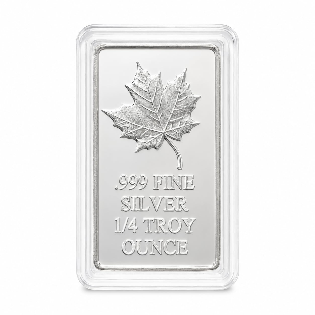 Silberbarren 1/4 oz Maple Leaf - Ahornblatt - 999 Silber Polierte Platte Kapsel