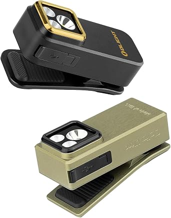 OLIGHT Oclip Pro S LED Light, Clip Light, Running Black & Oclip Ultra Flashlight, Clip Light, Small Olive Green