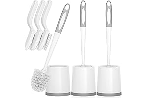 3-Pack Toilet Brush Set with Holder: The Ultimate Bathroom Accessory for Spotless Toilets