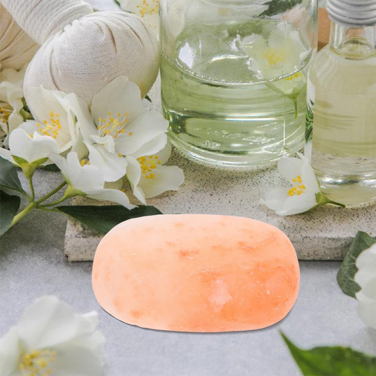 Jabón de Sal Mineral Natural 2 Piezas para Exfoliación Corporal