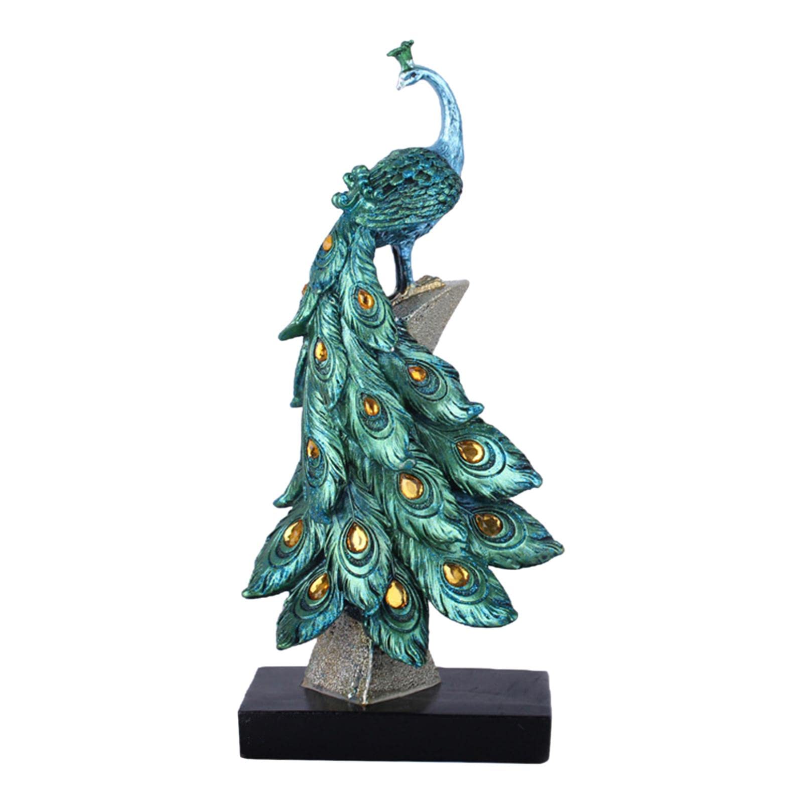 Estatua de Decorativa de Resina Animales Figuras Ornamento Moderno para Mesa Escritorio Adecuada para Sala de Estar Oficina Gabinete y, Azul S, Individual
