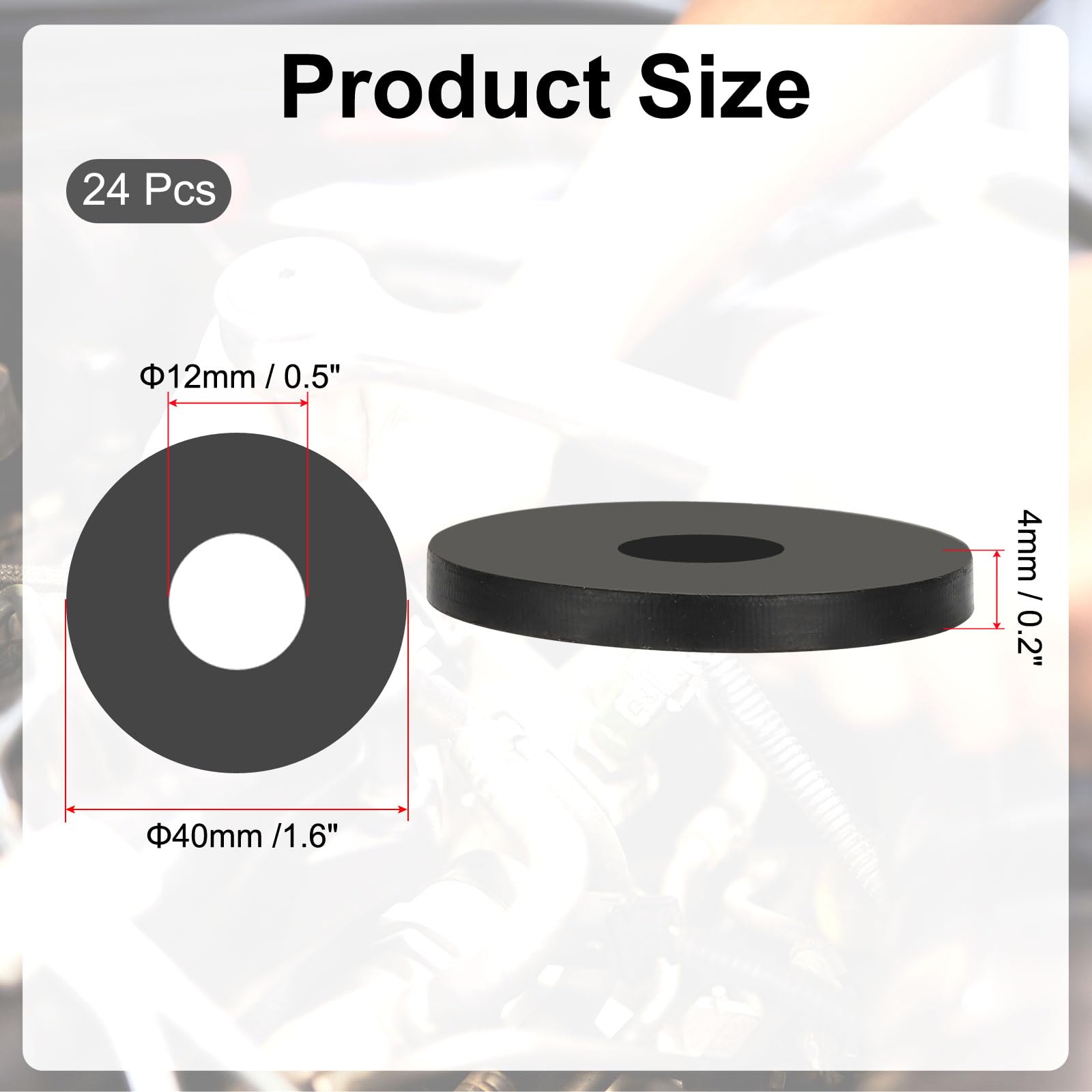 PATIKIL Multi Purpose Rubber Spacer - Image 2