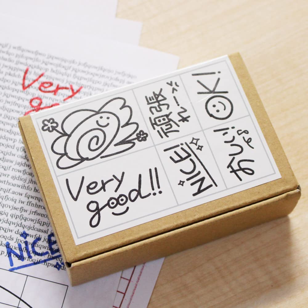 Amazon.co.jp: スタンプ かわいい はんこ テスト 採点 はなまる 先生