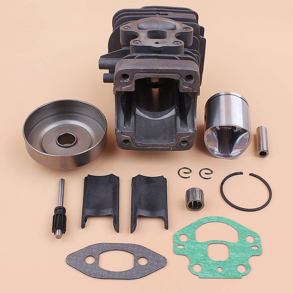 Tiempo Beixi 39MM Culata de Aceite Bomba de pistón 0.325 Cilindro del Embrague Juego de cojinete Compatible con Husqvarna 236 240 235 Motosierra reemplazo de Partes de Motor