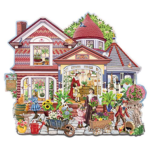 Bits and Pieces-Rose's Blossom Cottage - 750 Piece Shaped Jigsaw Puzzle