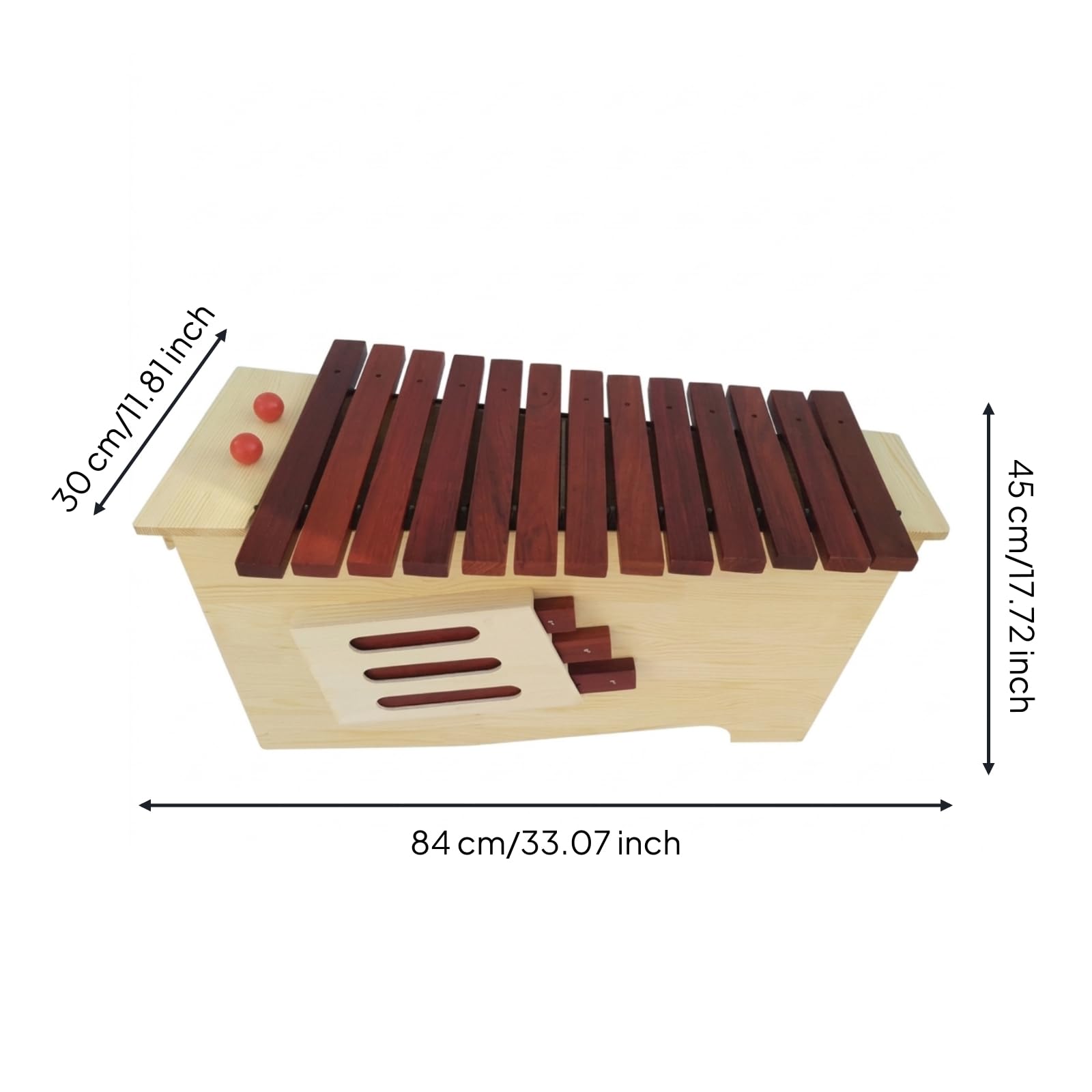 Xilofono Educazione Musicale Xilofono in Legno Didattico Battente per Insegnanti di Musica, Bambini, Scuola Prescolare, Basso