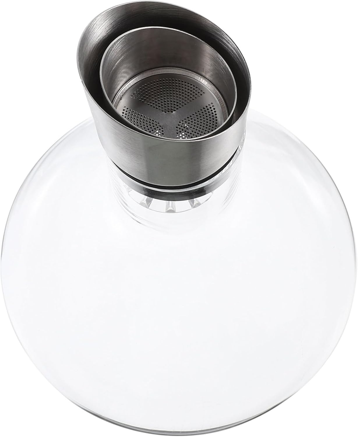 LIFKOME Glass Red Wine Jug Decanter and Pourer Clear Glass Liquor Divider with Fast Aeration for Quick Wine Decanting Simple Portable Design for Effortless Pouring and Space Saving