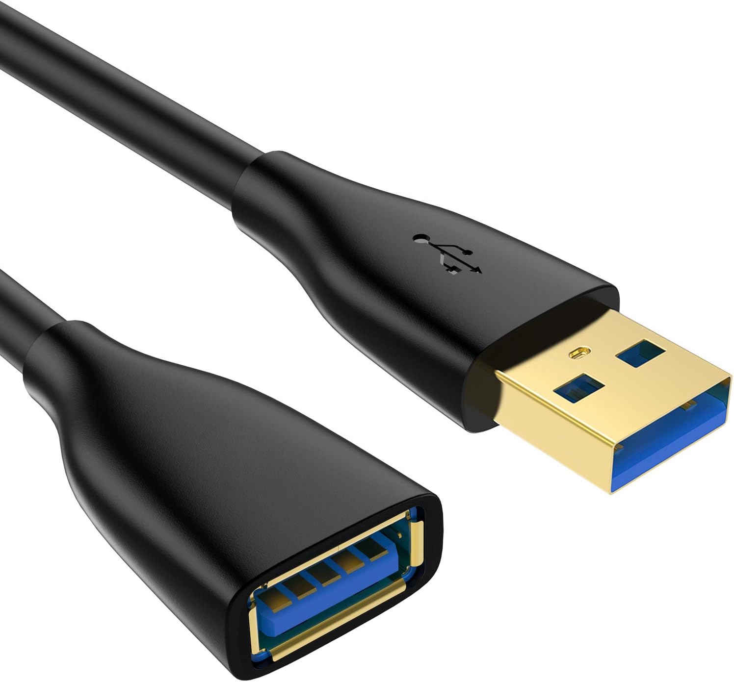 Syncwire USB Extension Cable 2M - High Speed USB 3.0 Type A Male to Female Lead with Gold Plated 5Gbps Data Transfer and Charging Extender Cord - Black