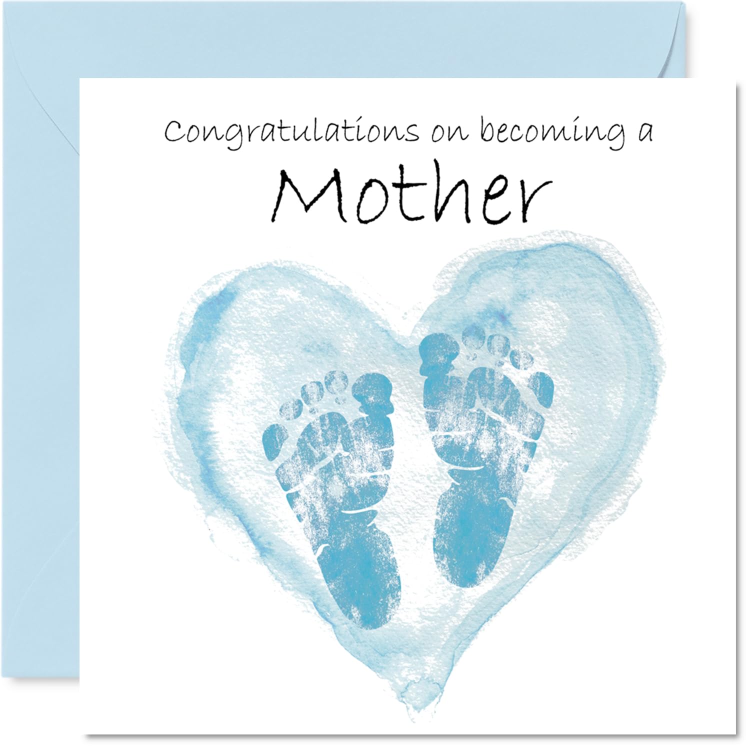 New Baby Boy Card for Mother - Congrats Becoming - Well Done Congratulations Card for New Mother, 145mm Welcome To The World Greeting Cards