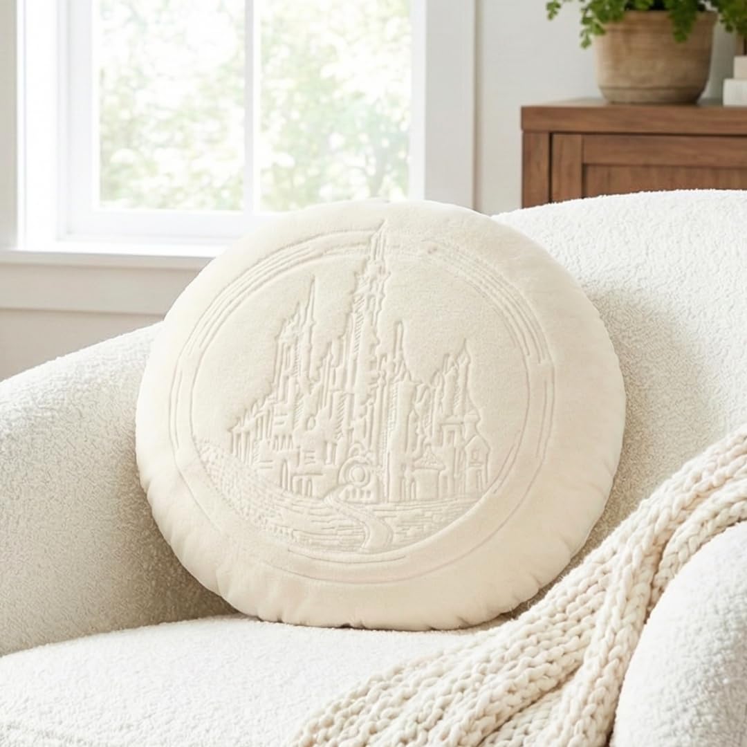 Wicked: for Good Bedding Emerald City Faux Fur Round Throw Pillow, 16 in x 16 in, (Officially Licensed Product) by Franco Collectibles