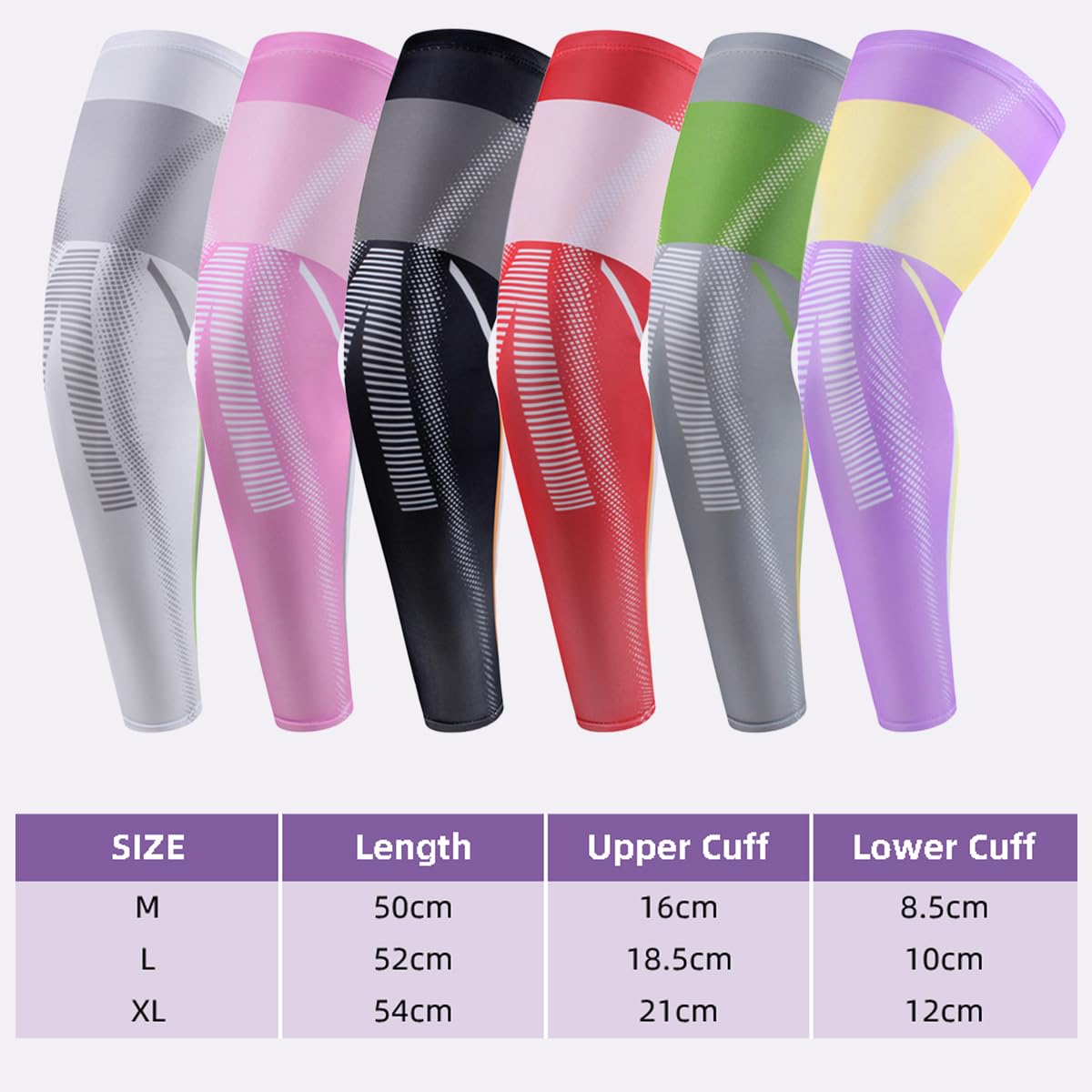 1 Paire Manchettes de Jambes Homme Femmes Genouillère de Compression Manchons de Compression Jambière Manchon de Jambe
