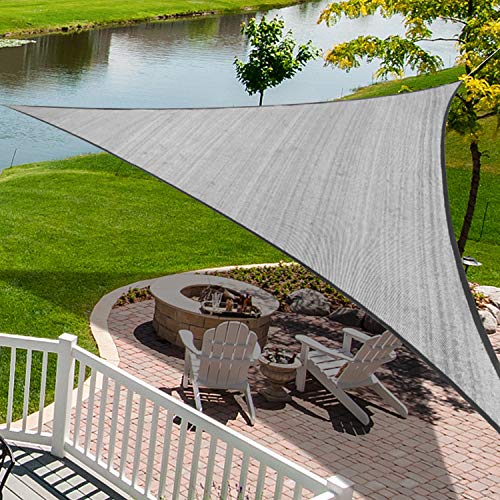 Image of KANAGAWA 15'x15'x21' Sun Shade Sail Gray Curved Triangle