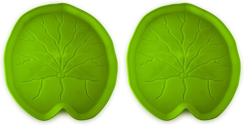 Tapete para Comedouro e Fonte de Água para Gatos PET STANDARD Folha de Lírio Verde, Pacote com 2