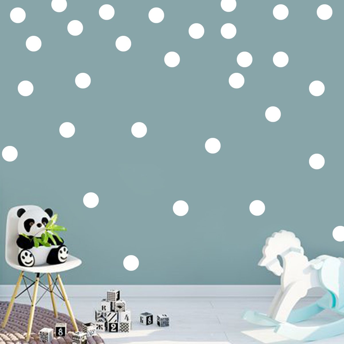 120 Polka Dot Wall Art Sticker Set, Geometric Pattern Room Decor, Removable Vinyl Decal, (3cm)