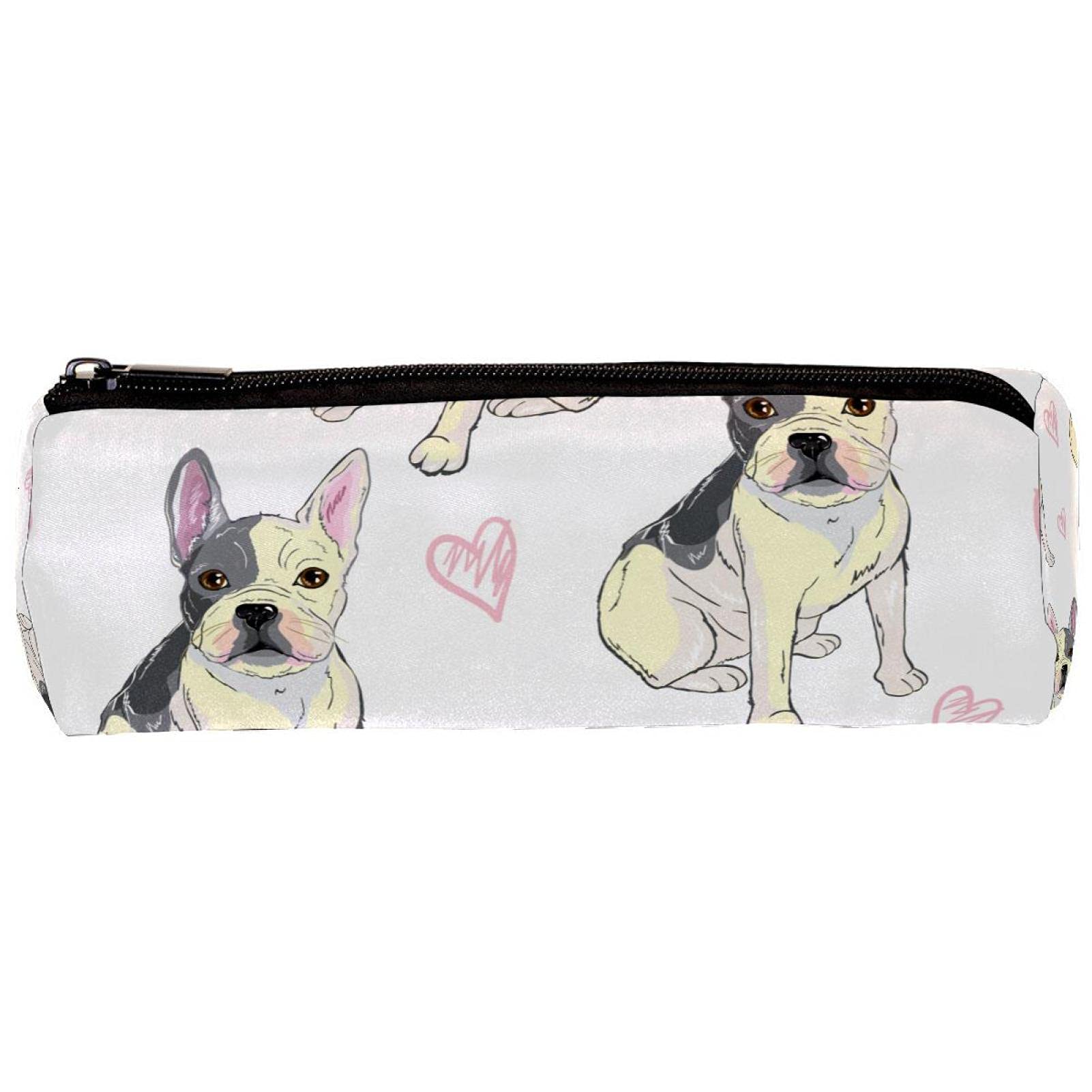 DEHIWI Pennenetui knappe Golden Retriever Knappe Pennenzak Waterdichte Leuke Lederen Potlood Pouch Reizen Cosmetische Make-up Tas Organizer Pen Houder voor Kantoor Make-up, Goud, Eén maat, Tas