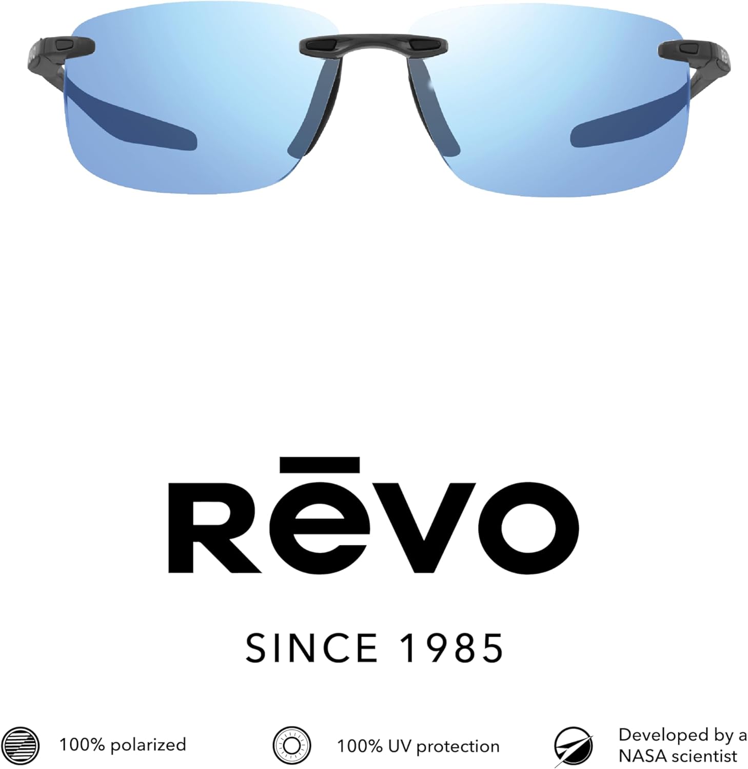 Revo Sunglasses Descend N: Polarized Lens with Rimless Rectangular Frame - Image 2