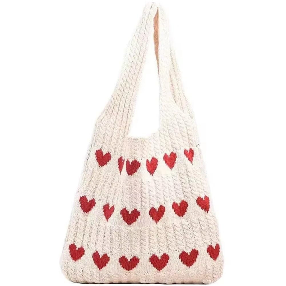 Danlai Knitted Handbag, Lightweight Shoulder Shopping Bag for Summer Holiday Work Dating Outdoor Travel Use