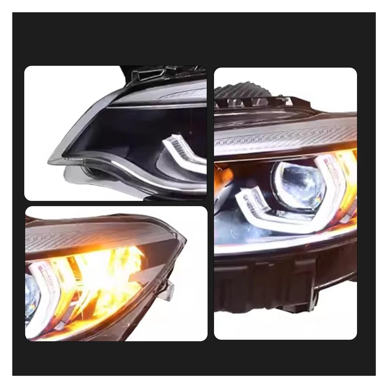 Gruppo Ottico per BMW Serie 2 F22 2014-2019, fari a proiettore, luci diurne, indicatori di direzione dinamici.