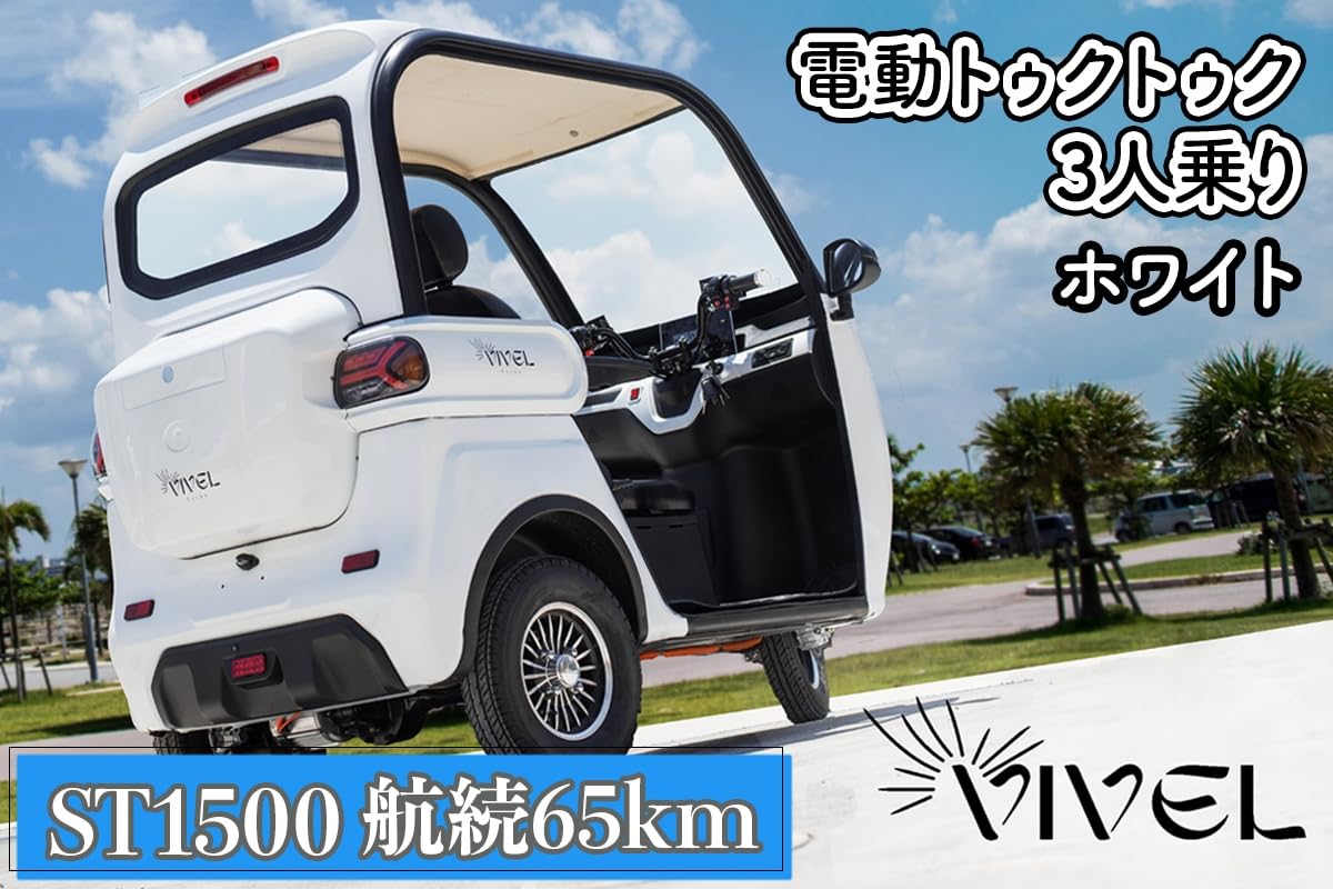 Amazon.co.jp: 《電動トゥクトゥク》VIVEL (EV TRIKE) 3人乗り ST1500 
