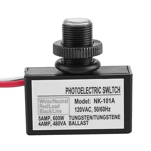 Miniatura 9 de Interruptor fotoeléctrico, 120VAC Sensor de luz Control automático encendido apagado interruptor fotoeléctrico para accesorios de iluminación