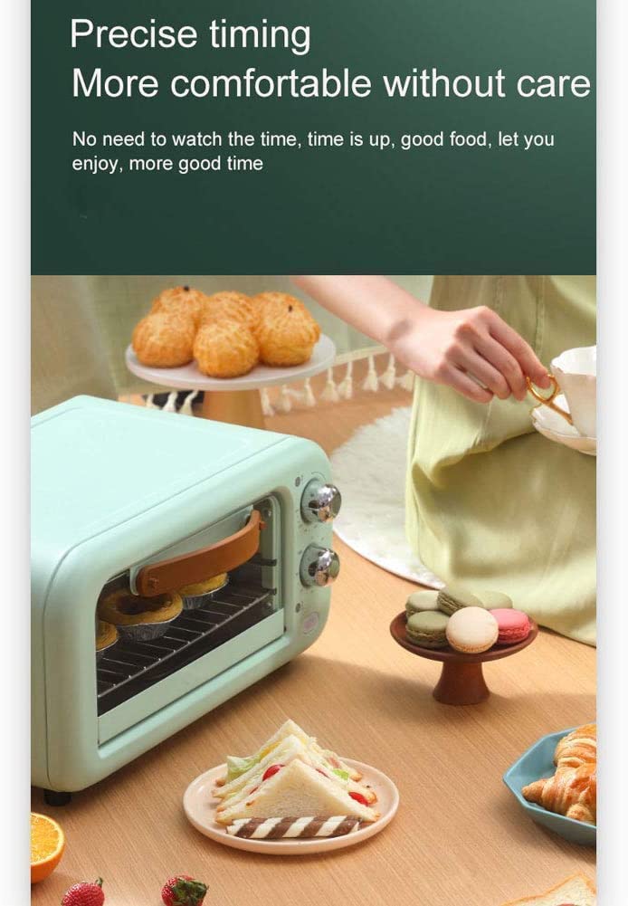 Tostapane Compatto da 12 Litri Fornello per Pane, Bagel, Biscotti, Pizza, panini Altro con teglia, Timer da 60 Minuti Funzione di spegnimento Automatico Utile