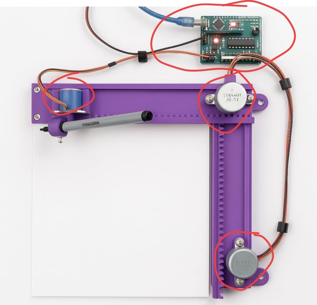 Buy 3D Printed Mini CNC Plotter DIY Kit for Engineering and Robotics ...