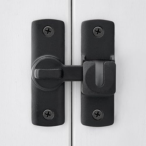 Miniatura 4 de Pestillos de puerta de granero, cerradura de puerta de 90180 grados, herrajes para puerta abatible, pestillo de bloqueo de puerta de ángulo recto,