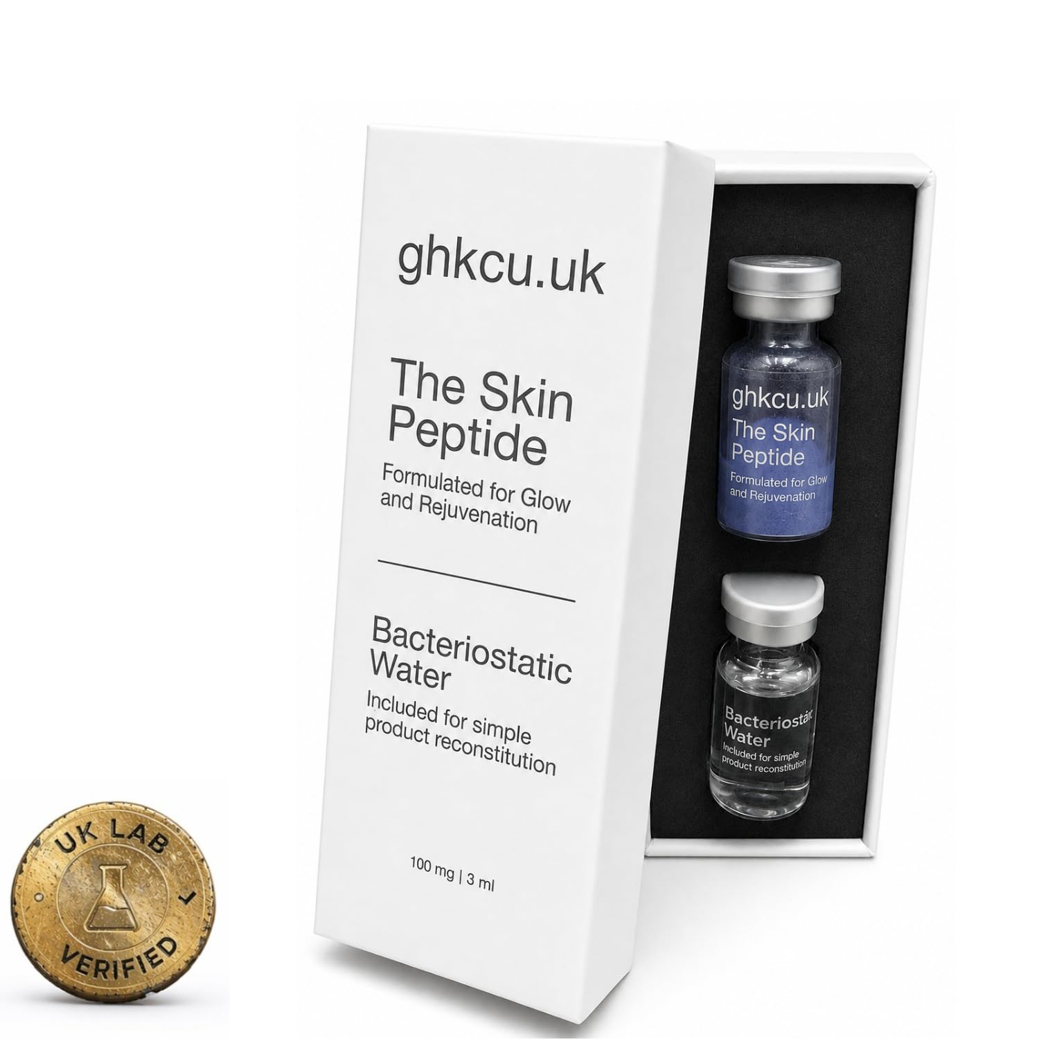 how much bac water for 100mg ghk cu GHK-Cu Copper Peptide Cosmetic Kit