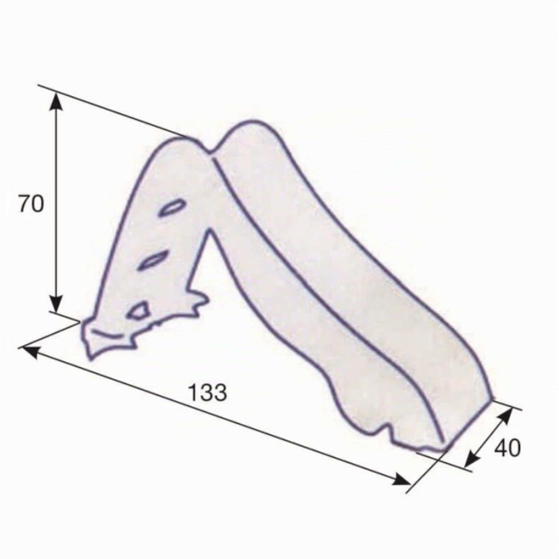 Toboggan pour tout-petits pour jardin et intérieur, toboggan pour bébé indépendant en plastique, hauteur d'entrée basse de 61 cm, anti-basculement, bleu/gris clair, à partir de 2 ans