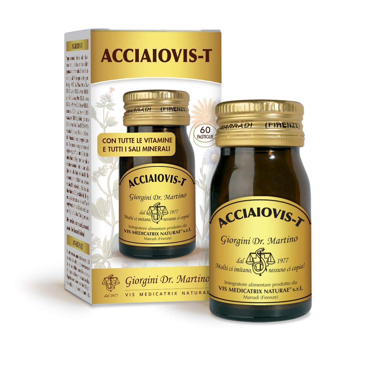 ACCIAIOVIS-T pastiglie - 30 g (integratore di ferro, erbe, sali minerali e vitamine)