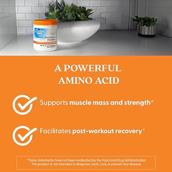 Doctors Best Pure L Glutamine Powder Supplement for Men & Women - L-Glutamine 5g Per Serving, Amino Acid Support, Supports Muscle Mass & Strength, Non-GMO, Gluten Free, Soy Free, Vegan - 10.6 oz