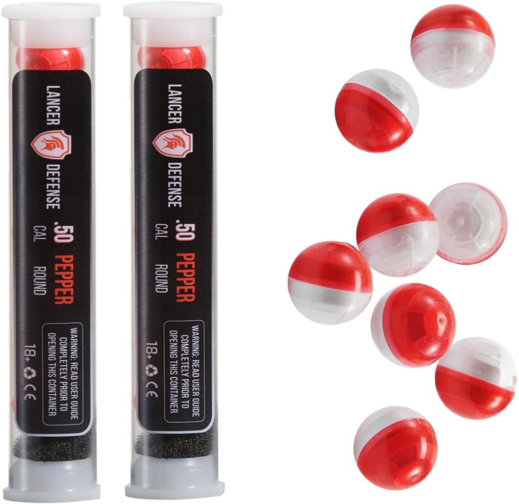 Lancer Defense .50 Cal Pepper Projectile Pepper Round (Pack of Two)