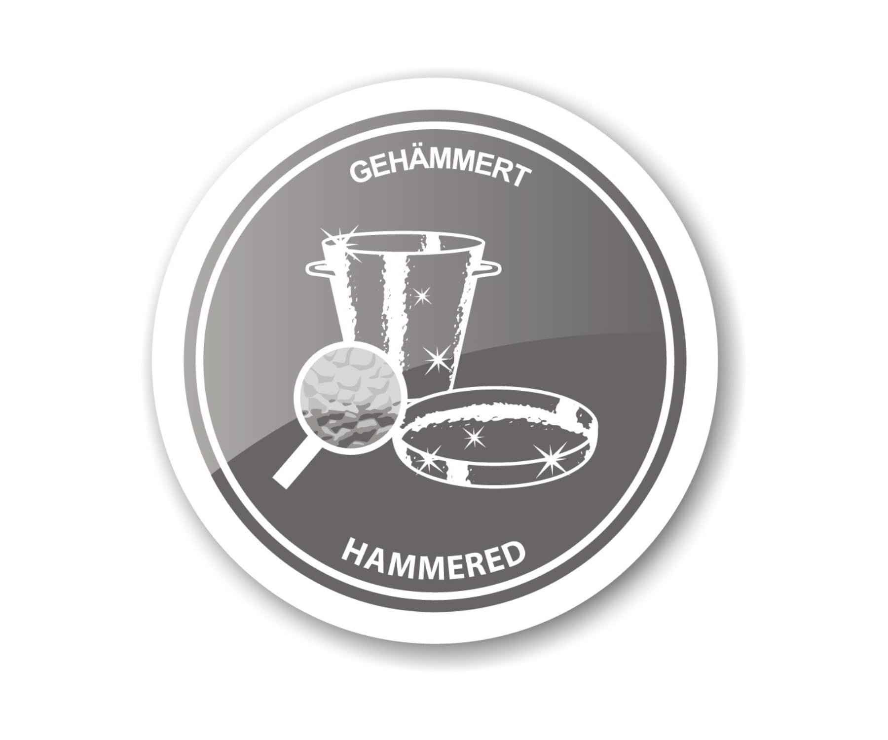 EDZARD Tablett Martella (ø 44 cm) rund, Edelstahl hochglanzpoliert, gehämmert - Serviertablett, Dekotablett, Rundes Tablett