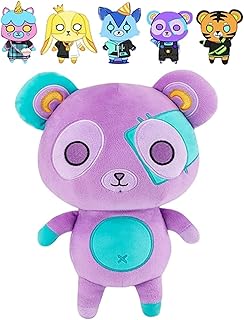 Funneh Cartoon Soft Stuffed Doll,Teddy Bear Plush Doll,Plushie Doll Plush Toy Bundle,Cute Funneh Plush Doll,for Kid Fans (Color : Purple, Size : 25cm/9.8in)