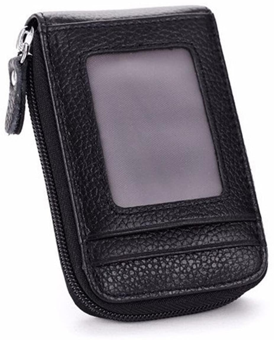 OFIXO Premium Artificial leather (ZIP Black) Stylish Executive Credit/Debit/ATM/ID/Visiting Super Sleek, Sturdy || 12 Card Holder 12cm X 6.7cm X 2cm|| for Men's & Women's-picture-21