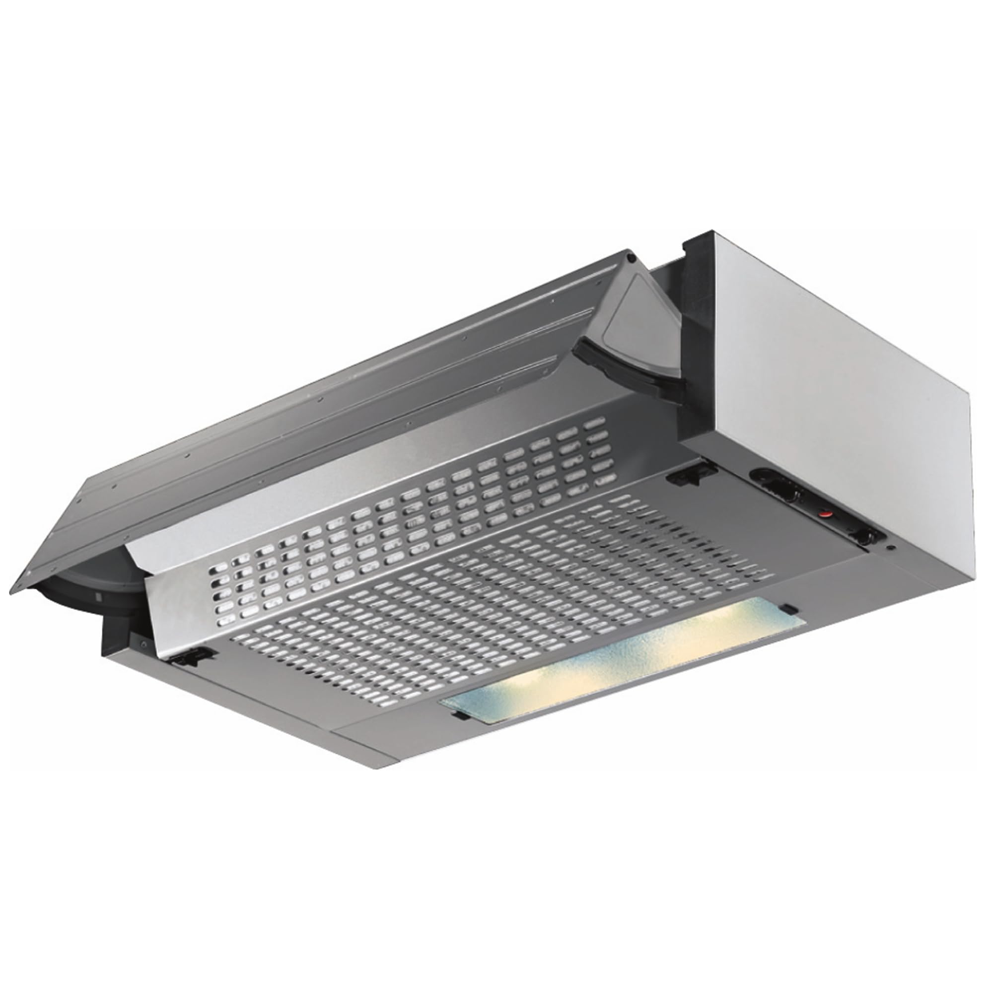 Cappa ESTRAIBILE Gruppo Incasso 60 Sottopensile Tecnowind K104R0076 Motore 220 m³/h Classe D SENZA FRONTALINO Illuminazione a LED 2,5 E14 Comando Meccanico Filtro Acrilico