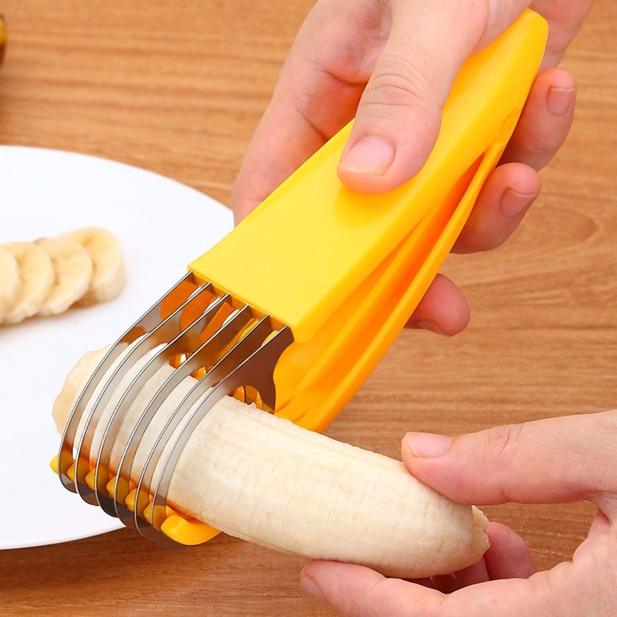 Trancheuse à bananes pour éviter de écraser vos fruits lors de la coupe