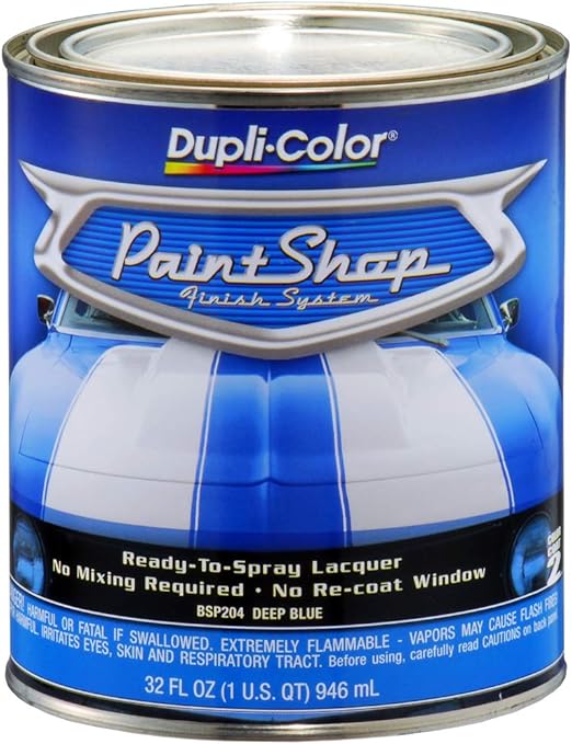 Dupli-Color BSP204 Paint Shop Finish System Base Coat – Deep Blue Metallic - 32 oz. Automotive Paint