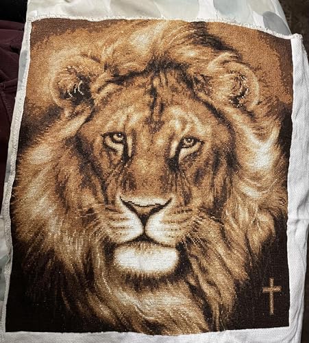 Kit Broderie Point de Croix Lion Majestueux en Fil de Coton Premium 50x50 cm - 2