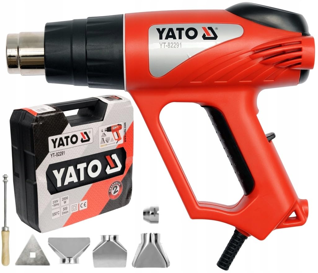 YATO 82291-2000w YT-Pistolet à air chaud avec accessoires