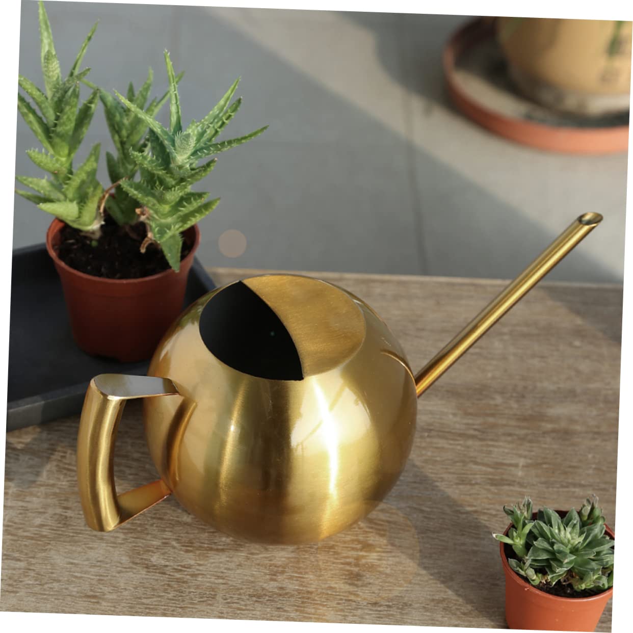Konewka, Butelka na wodę ze stali nierdzewnej Metalowa konewka Konewka do Bonsai w pomieszczeniach Konewka do Bonsai Konewka do roślin domowych Rośliny Podlewanie zraszacz Czajnik Urządzenie do podlew