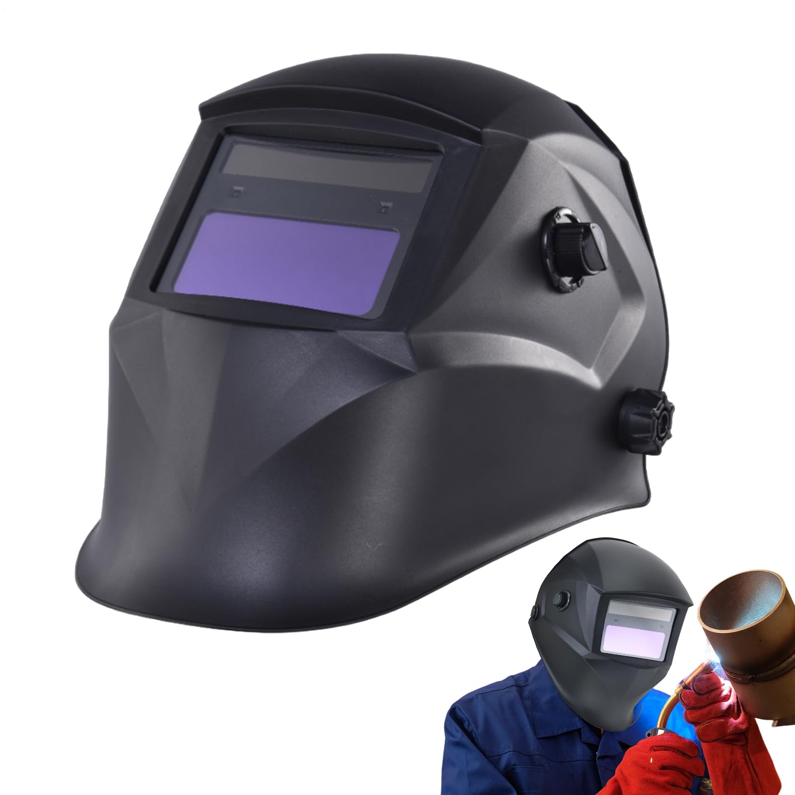 para Casco de Soldadura Escudo Auto-Oscureciente Con Energía Solar | Accesorios para Caretas de Soldar Para Hombres Mujeres Actividades Fabricación Máquinas Reparación Automotriz