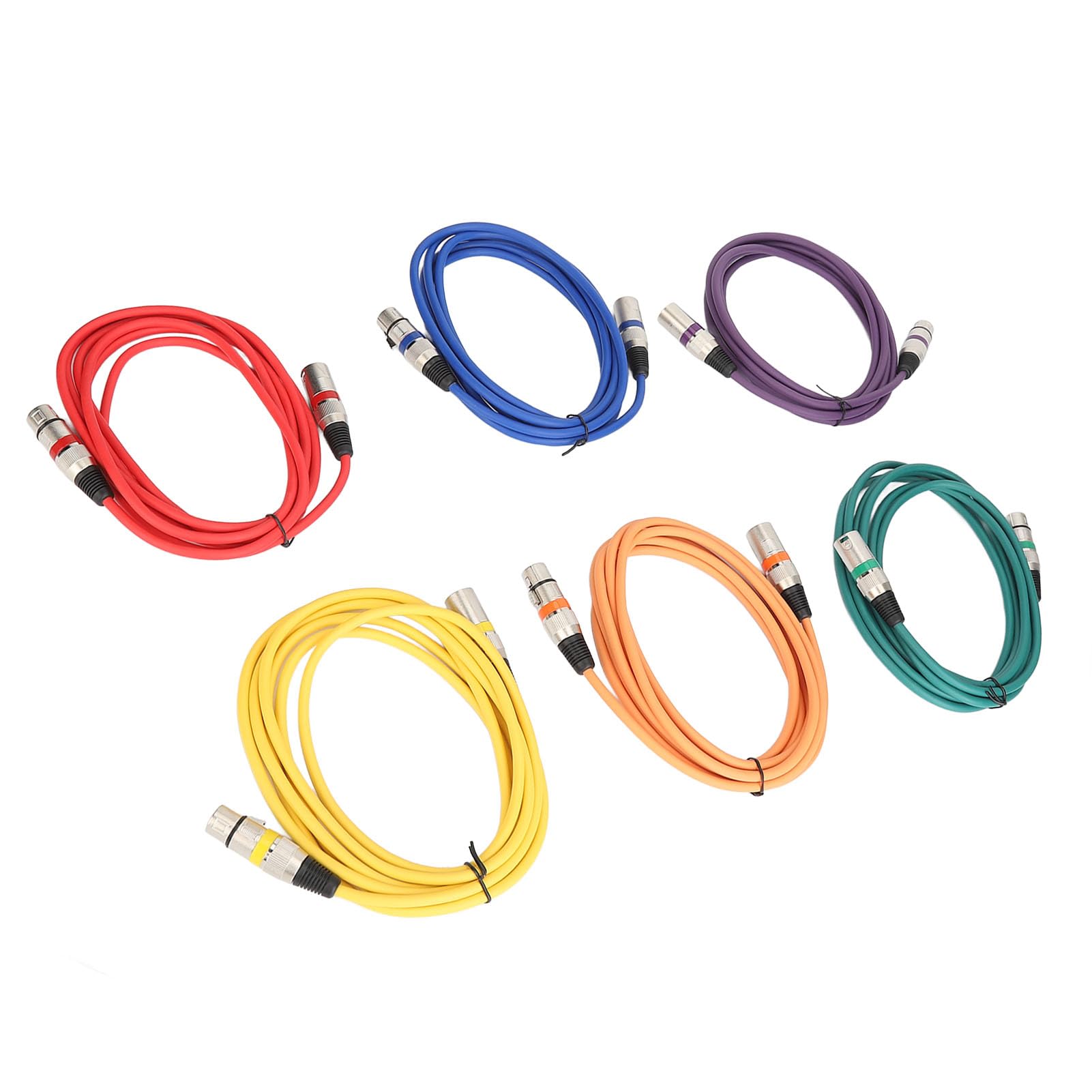 XLR Kabel męski na żeński Premium Profesjonalny kabel audio z podwójnym ekranowaniem do mikrofonów Miksery Interfejs audio Stop cynku Miedź beztlenowa 10 stóp 6 sztuk