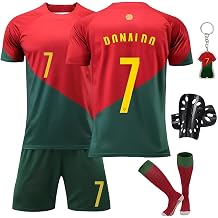 Pardofelis Football Jersey for Children, Jersey No. 7 Football Jerseys Football T-Shirt Shorts Socks and Shin Pads Set, Outdoor Football Jersey for Boys Suit